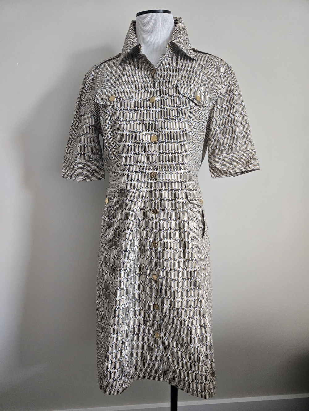 Tory Burch Ryder Logo Shirtdress Sz 6